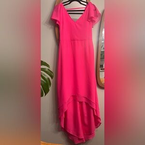 ASOS Neon Pink High low design